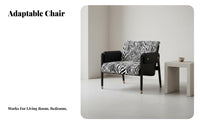Wabi-Sabi Design Lowsilhouette Wooden Armchair French Vintage aesthetic Upholstered Club Chair Minimalist Aesthetic Indoor Furniture durable Wood Frame for Interior Designers, Homeowners, Living Room, perusing corner, Lounge Area, Home Office