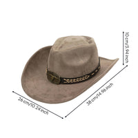 Cowboy Hat with Bull Emblem Classic Suede Cowboy Hat Soft Costume for Cowboys, Festivals, Horseback Riding