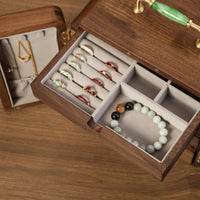 Jewelry Cabinet Multi-Compartment Jewelry Box with Drawers Wood for Women, Vanity