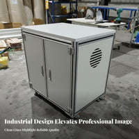 Anti Mobile Workbench Heavy-Duty Aluminum Profile Storage Cabinet Wear-Resistant Rolling Lab Trolley for Factory Workers, Engineers, Lab