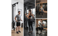 Curved Bar with Hanging Strap Non-Slip Curl Bar Attachment Long-Lasting Cable Machine Attachment with Carabiner Compact for Athletes