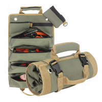Portable Canvas Tool Roll Large Capacity Roll up Tool Bag Easy Reach Puncture Resistant for Electricians, Carpenters, Mechanics, Car, Job Site, Travel