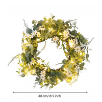 Artificial Flower Wreath Silk Flowers Door Wreath Bendable Branches Home Decor