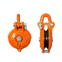 Rotating Hook Pulley Single Sheave Robust Metal Pulley Sturdy-duty Construction 360-degree Rotating Hook Prevents Rope Tangling Suitable for Rigging Vehicle Recovery Commercial Lifting Nautical Projects