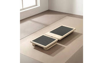 2 Pieces Wooden Foot Stretch Board with Anti-Slip Panels Angled Balance Training Device Low-Rise Slant Board Supportive for Athletes