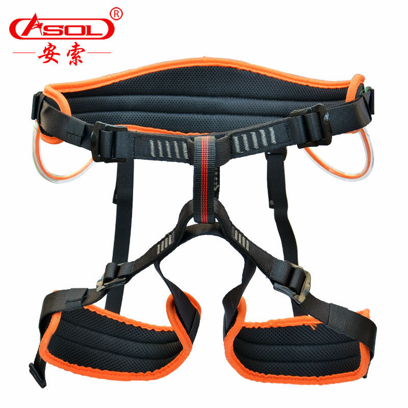 Ansu Outdoor Rock Climbing Harness Half-Body Safety Belt for Rappelling and High-Altitude Work