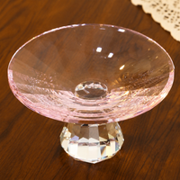 Sparkling Glass Fruit Bowl 150cm, Trifle Bowl for Dinner Parties, Countertop Fruit Display, Dessert Serving Dish