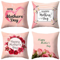 4 Pieces Mother's Day Pillow Cover Set Soft Material Mother's Day Pillowcase