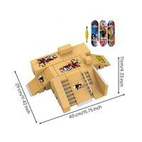 Finger Skateboard Training Park Metal Handrails Miniature Sports Set