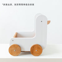 阿楹 柜子桌面化妆品收纳盒 鸭子书架摆件遥控器儿童房木质置物架