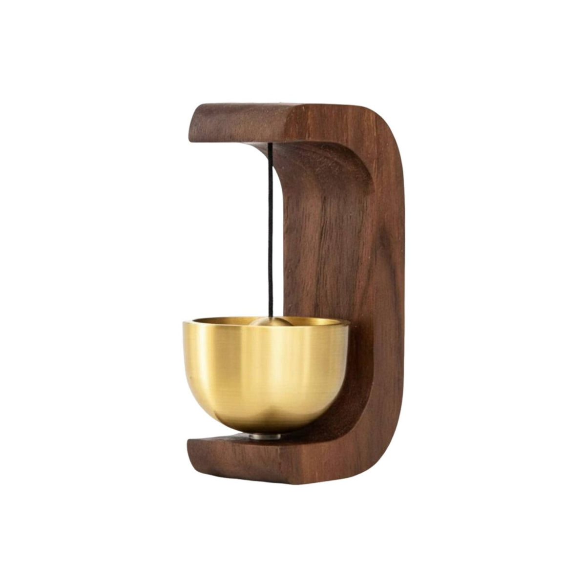 Wooden Entry Chime No Required Door Chime Soothing Sound Wood and Brass Bell for Shop Entrance