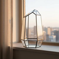 Geometric Glass Terrarium Modern Design Glass Terrarium Multi-Functional Plant Holder for Desktop, Windowsill, Wedding Centerpiece