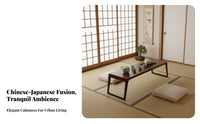 Serene-Inspired Design Japanese brew Table Space-Saving Floor Desk Multi-Functional Indoor Furniture Easy to Clean for Minimalism Lovers, Minimalists, Apartment Dwellers, floor cushion Room, Bay fenestration Area, Small areas, Bedroom