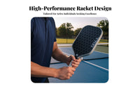 USAPA Approved T700 Pickleball Racket Lightweight Design T700 Carbon Pickleball Racket Ergonomic Grip for Men, Tournaments, Practice, Indoor
