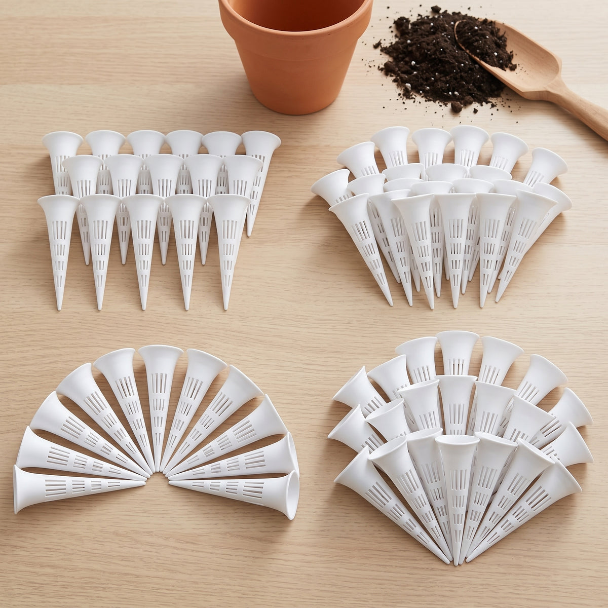 Garden Pot Soil Aerator Tubes for Root Ventilation and Drainage