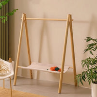 Stable Pet Clothes Rack with Shelf Minimalist Pet Clothes Rack Lightweight Garment Display Stand Compact for Nursery