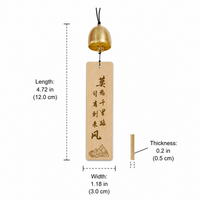 Bamboo Wind Chimes Outdoor, Carving Hanging Wind Chimes for Garden, Melodic Deep Tone for Patio & Balcony Decor