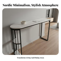 Light Luxury Design Sintered Stone High Table Minimalist Design High Top Pub Table Stain Resistant Kitchen Island Bar Versatile Use for Apartment Dwellers, Homeowners, Couples, Breakfast Nook