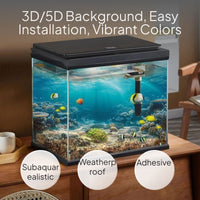 3D/5D Aquarium Background Sticker, Self-Adhesive Wallpaper