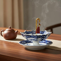 Umbrella Shaped Tea Strainer Chinese Chic Design Porcelain Loose Herb Filter