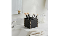 Remote Control Holder Elegant Design Woven Leather Organizer Spacespace-Conserving Accessory