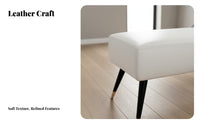 Padded End-of-Bed Bench Modern Design Long Padded Bench Versatile Placement Long-Lasting Construction for Guests, Entryway