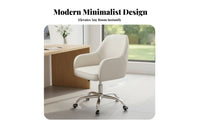 Adjustable Height Armless caster Chair Minimalist Design Task Seat 360-Degree pivot Office Furniture Wheeled Base for Students, Women, Teens, Study Room, Dormitory, Small Spaces, Vanity Table