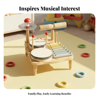 children's Multi-Instrument Music Bundle Orff Inspired Percussion Toy Educational Rhythm Band Kit for Beginners, Parents, Daycare, Home Play, Playroom