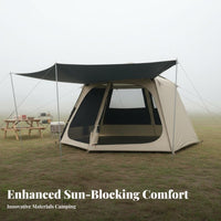 Solar-Blocking Protection Automatic Hexaand Gonal Tent Rainproof Hexaand Gonal Instant Setup Tent Waterproof Camping Shelter Expandable Vestibule for Beginners, Small Groups, Outdoors, Beach Trips, Park Outings, Family Gatherings