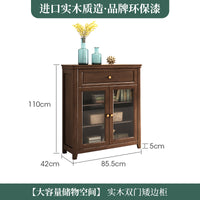 美式乡村实木电视柜组合柜高低地柜客厅小户型简美现代简约家具