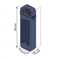 Square Water Bottle Space-Saving Design Water Bottle Easy to Carry Drinking Container for Journeyers, Commuters, School, Office, Outdoor