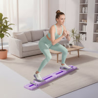 Foldable Sliding Exerciser Slim Leg Exerciser with Handlebar Compact Exercise Machine Smooth for Adults, Home Gym, Apartment