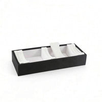 Jewelry Display Tray with Slots 10-Slot Bangle Tray Slimline Leather-Covered for Jewelers, Showcases, Home Storage