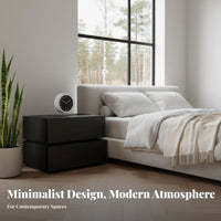 Minimalist design 2-Drawer End Table Nordic Design Nightstand Pre-Assembled Bedside Cabinet Easy Assembly for Apartment Dwellers, College Students, Small Apartments, Living Room, Office, Entryway