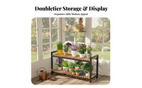 Tiered Design Multi-Tier Plant Stand Simple and Natural Aesthetic Flower Shelf Sturdy Frame Home Decoration Space Saving for Balcony, Living Room, Bedroom, Patio