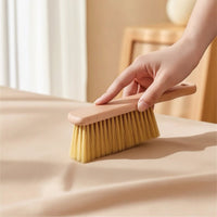 Bed Brush with Wooden Handle Dense Bristles Bed Brush Versatile Duster for Bedroom, Home