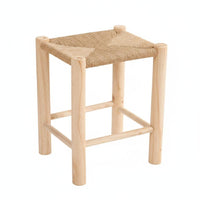 Stackable Woven Top Stool Backless Design Dining Seat Long-Lasting Frame Household Furniture Bohemian Design for Families, Homeowners, Interior Decorators, Kitchen, Living Room, Bedroom