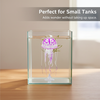 Artificial Jellyfish Aquarium Ornament Silicone Floating Decoration for Fish Tank