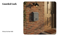 Wall Mount Mailbox Weather Resistant Locking Mail Box Locking Metal Mail Receptacle Anti-Pilferage Opening Outdoor Security