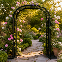 Garden Arch Trellis for Climbing Plants, Heavy Duty Metal Pergola for Outdoor Yard & Patio