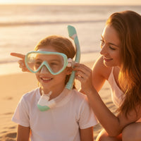 Adjustable Kids Snorkel Set Wide-View Snorkeling Mask with Snorkel Soft Silicone Gear Comfortable for Beginners