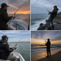 High Carbon MH Hard Lure Fishing Rod for Baitcasting and Spinning Reels