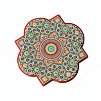 South Seas Theme Ceramic Coaster Embossed Tea Cup Coaster Decorative Tea Cup Mat Easy to Clean for Homestay, Coffee Shop