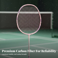 Full Carbon Badminton Racket Extremely Light Carbon Fiber Badminton Racquet Single Training Racket Long-Lasting Sports Equipment