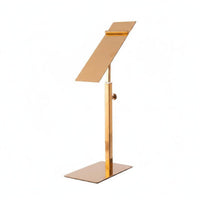 Adjustable Footwear Display Stand Stainless Steel Single Shoe Riser Easy Assembly for Closet