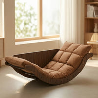 Rocking Lounge Chair Ergonomic Banana Rocker Chair Comfortable Rocking Lounge for Adults, Readers