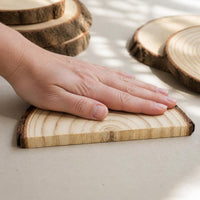 Half-Round Wood Slices for DIY Crafts, Painting, and Decorations