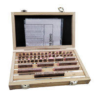 47 Pieces Gauge Block Set with Wooden Case Fine-Tolerance Steel Gauge Block Set Calibration Blocks for Inspectors, Metrology Labs, Machine Shops