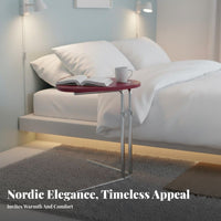 Nordic design Height-Adjustable C-Table Minimalist Household Furniture Space-Saving Design Multi-Functional for Apartment Dwellers, Remote Workers, Living Room, by the Sofa, Balcony, Small Spaces