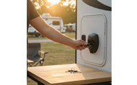 RV Compartment Door Lock Weatherproof Fishtail Handle Panel Lock Rust-Resistant Locking Hardware for Boat